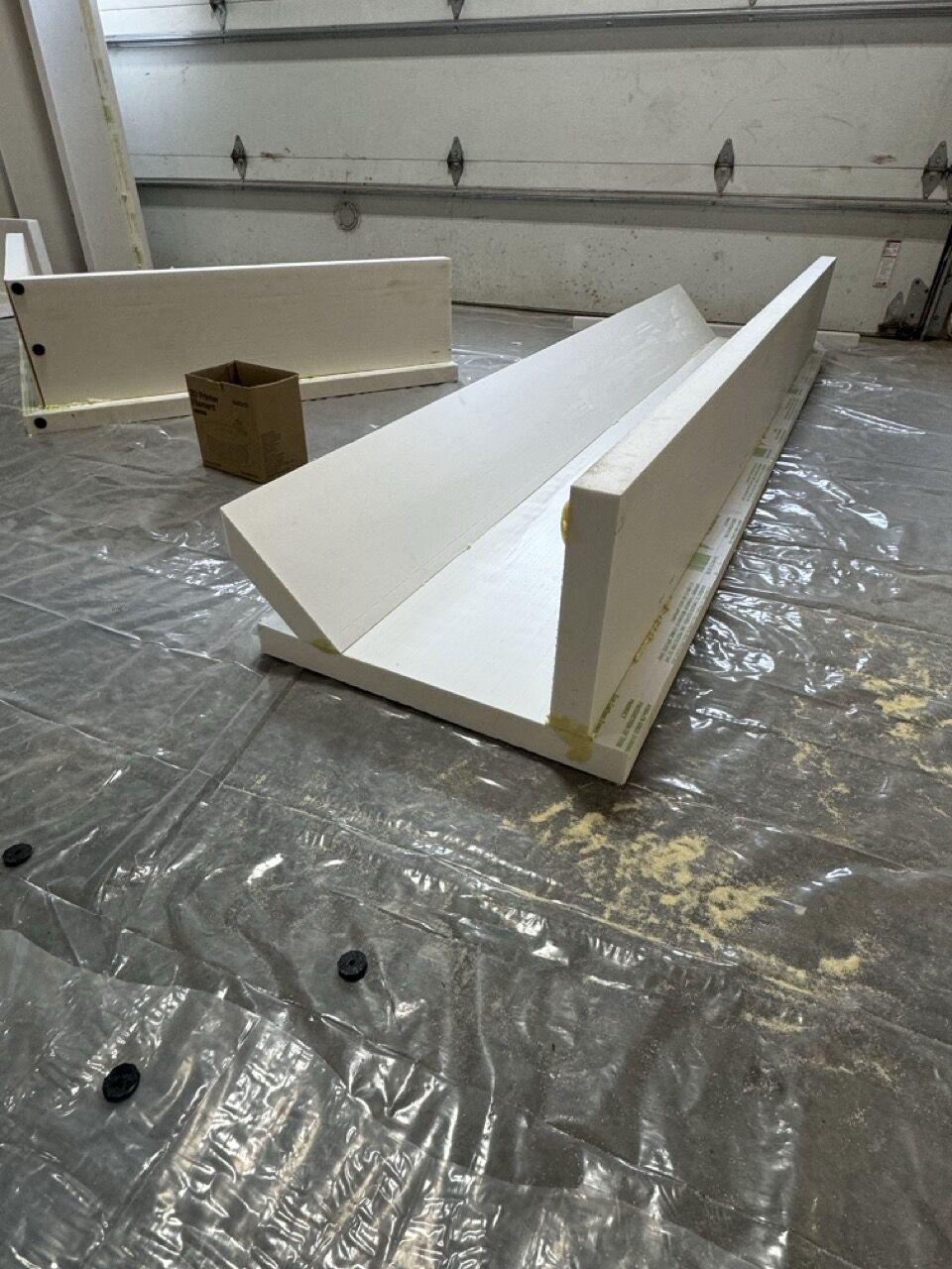 Bottom section of an Eco Foam slab form in the shop