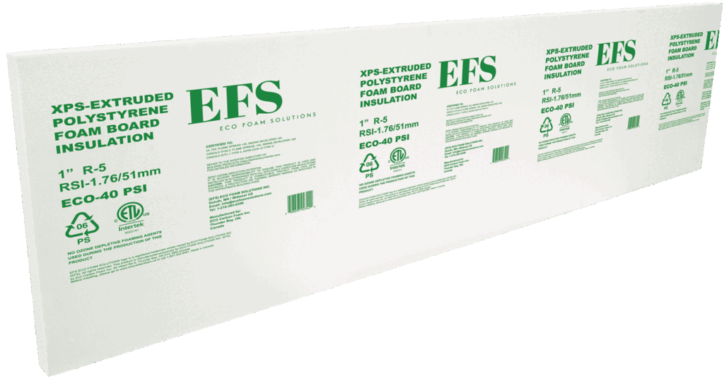 Eco Foam Solutions Eco-40 psi XPS extruded polystyrene foam board insulation panel