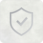 Line drawing of a shield with a check mark